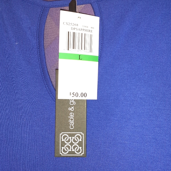 Cable and Gauge Royal blue blouse - Picture 3 of 5